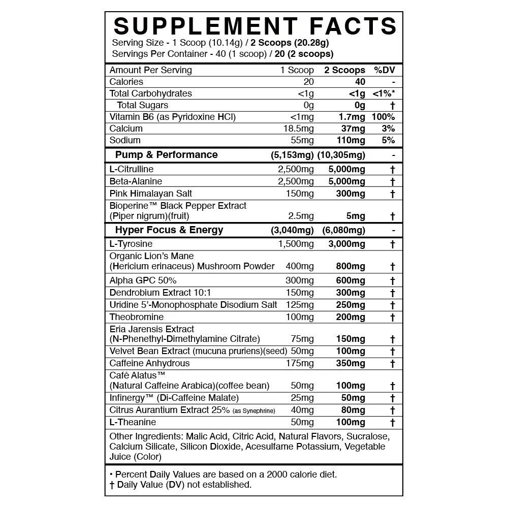 BLACK MARKET RULE PREWORKOUT