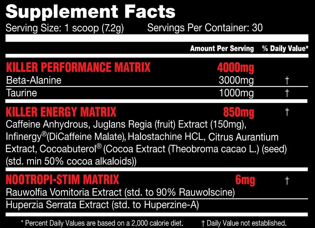 KILLER LABZ STIM REEPER PREWORKOUT