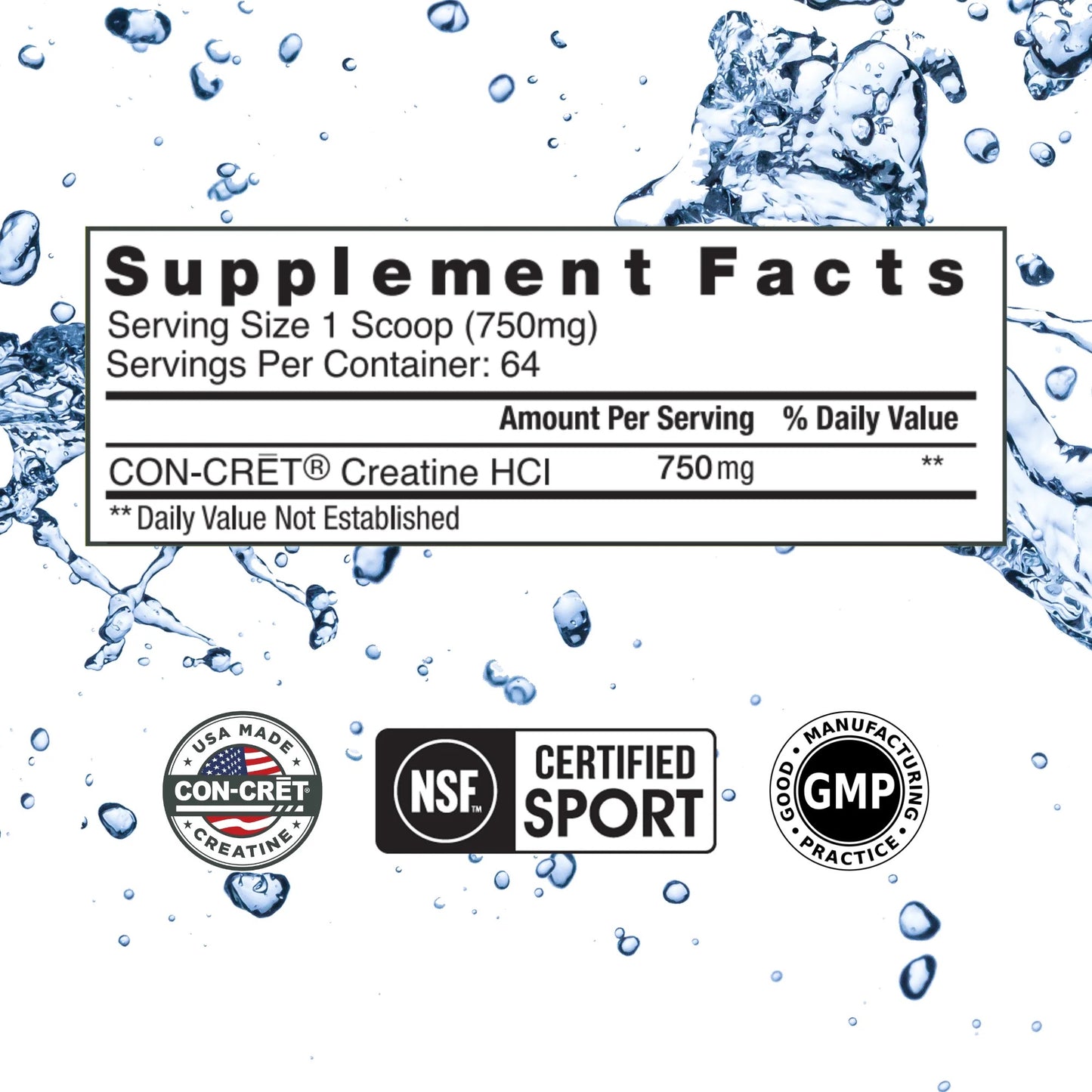 CONCRET CREATINE HCL CREATINE
