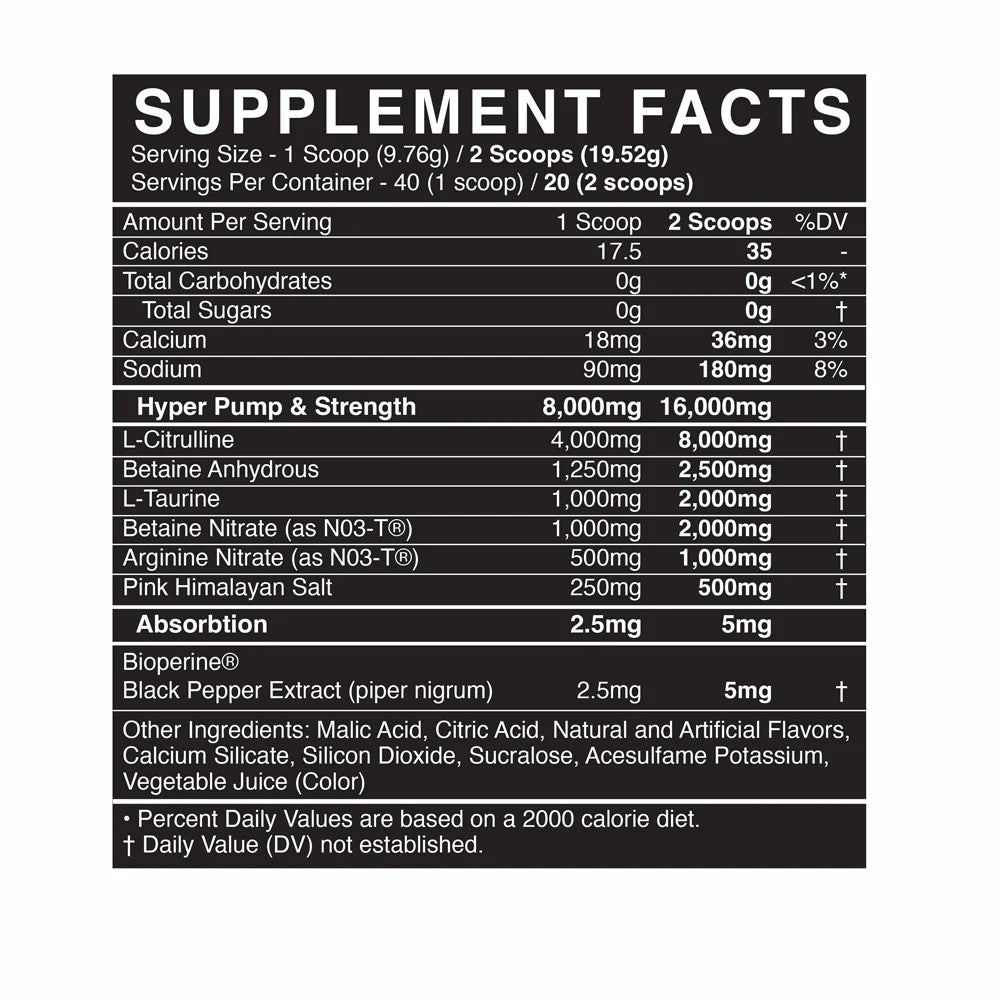 BLACK MARKET PUMP PREWORKOUT