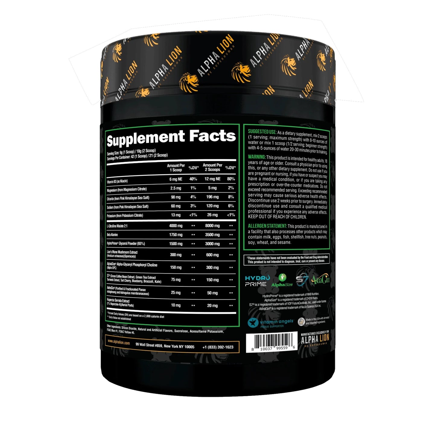 ALPHA LION SUPER HUMAN PUMP PREWORKOUT