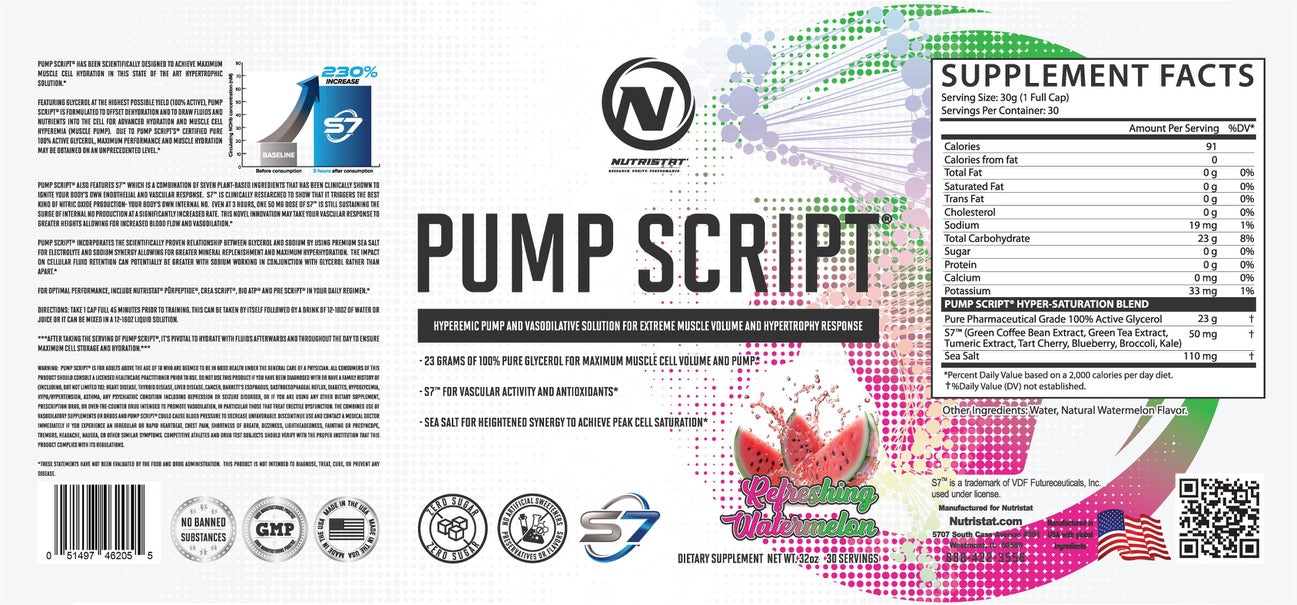 NUTRISTAT PUMP SCRIPT PREWORKOUT